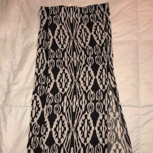 Maxi skirt. Black and white. Never worn.